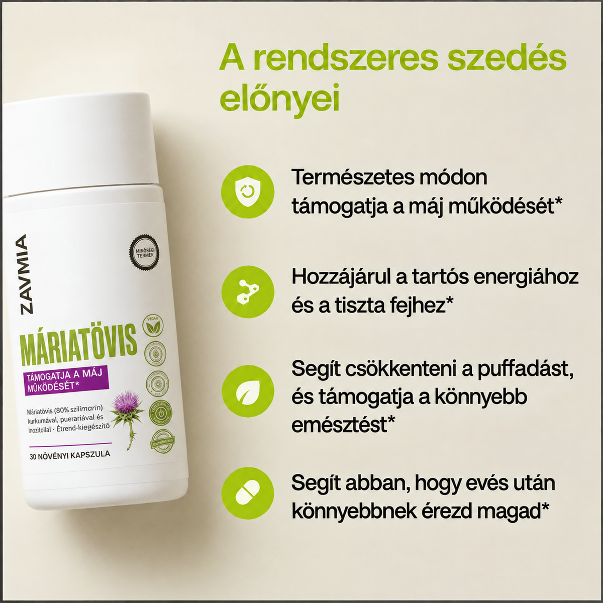 ZAVMIA – Máriatövis · májtámogatás