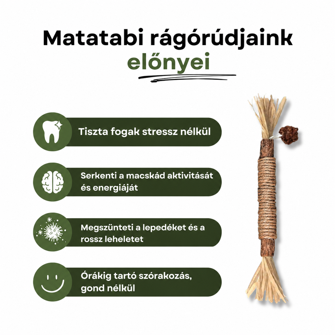 A matatabi rágórúd előnyei