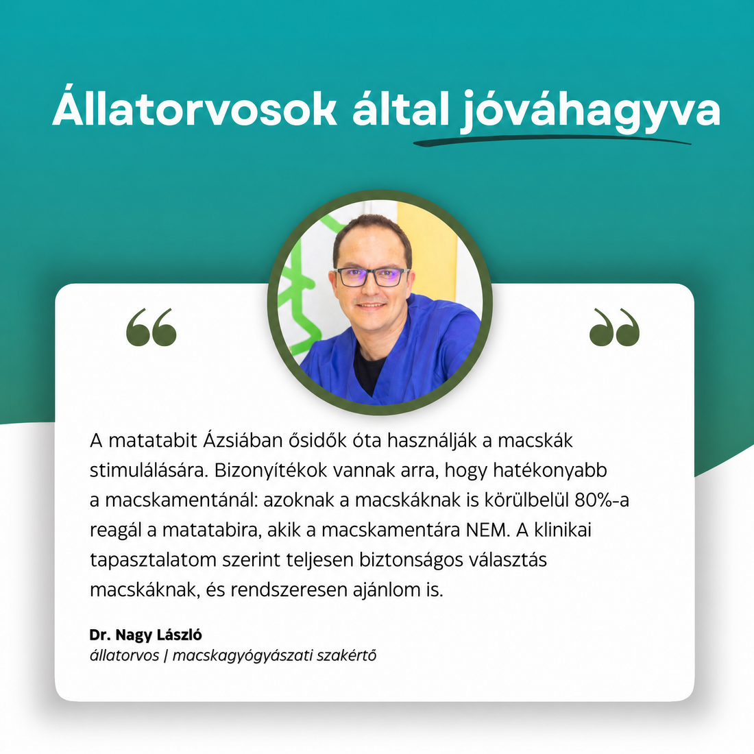 Állatorvosok által jóváhagyva